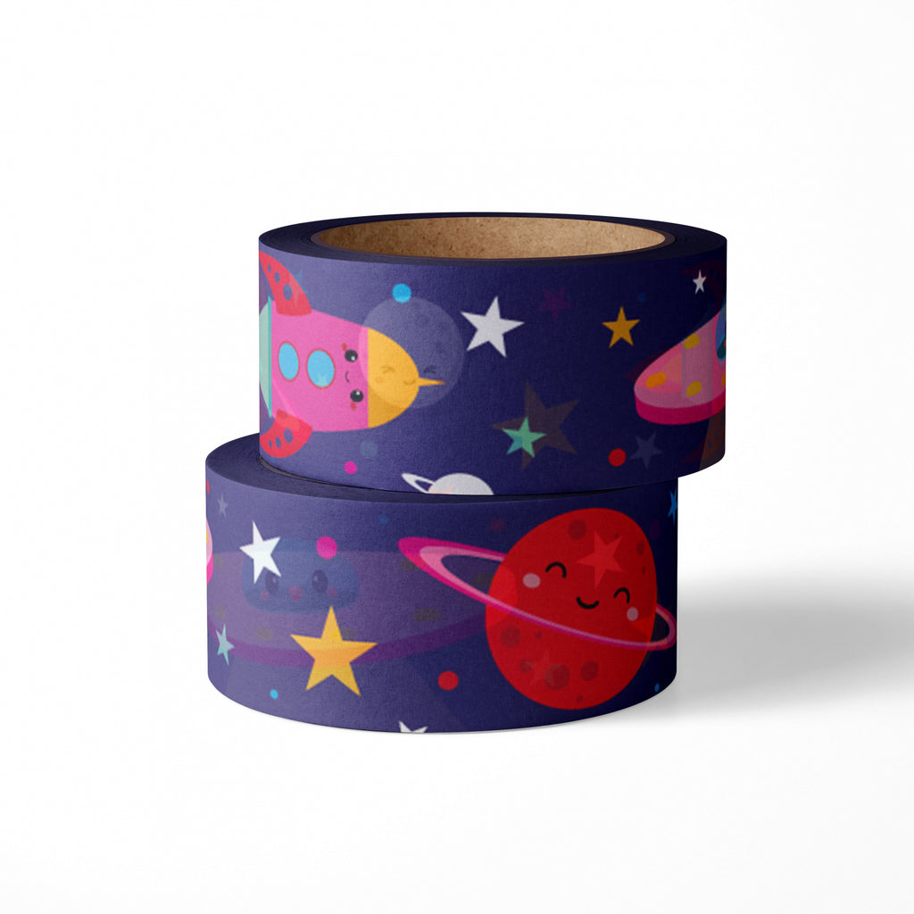 Studio Inktvis Washi Tape Space With Planets , Rockets , Space Ships And Stars