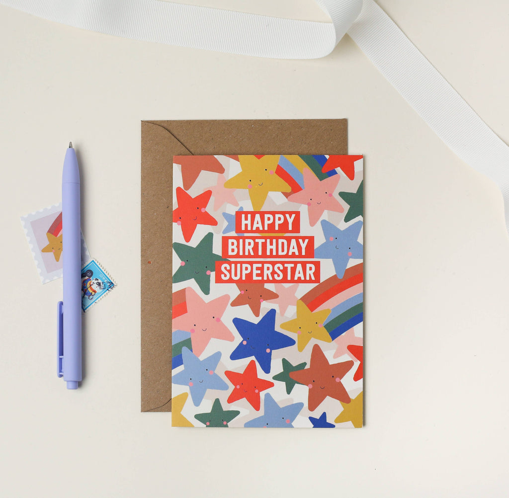 Mifkins - Superstar Birthday Card | Birthday Card for Kids