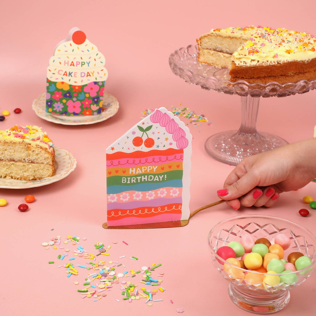 Mifkins - Cake Die Cut Birthday Card