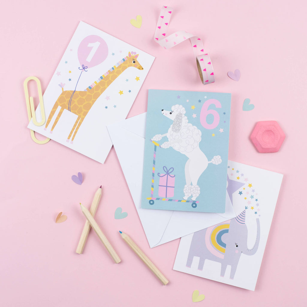 Mifkins - Age 1 Pink Kid's Birthday Card | Children’s Birthday Card