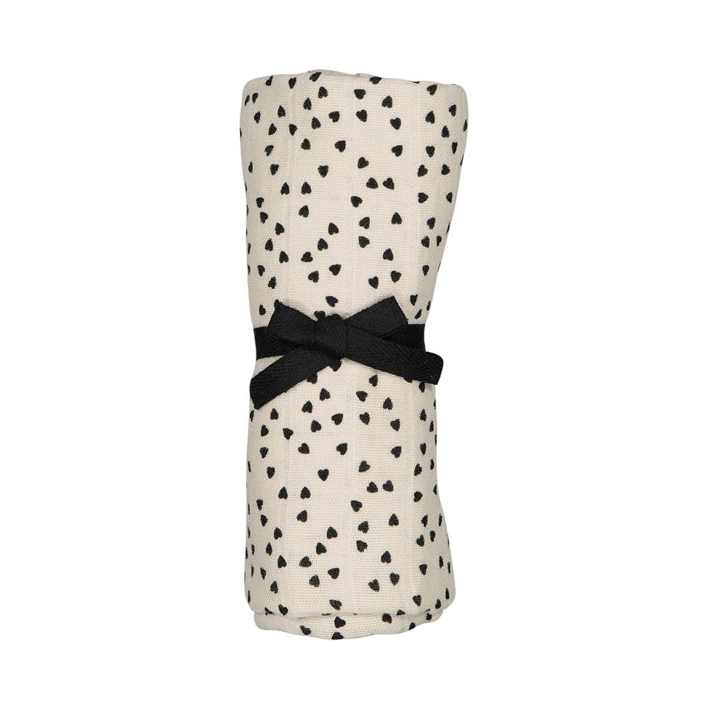 Rose in April - BIANCA SWADDLE MINI HEART BLACK