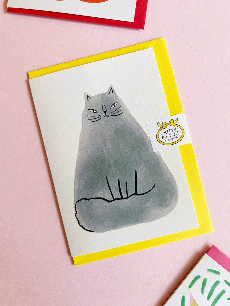 Kitty Kenda Papergoods - Floofy Cat Greeting Card