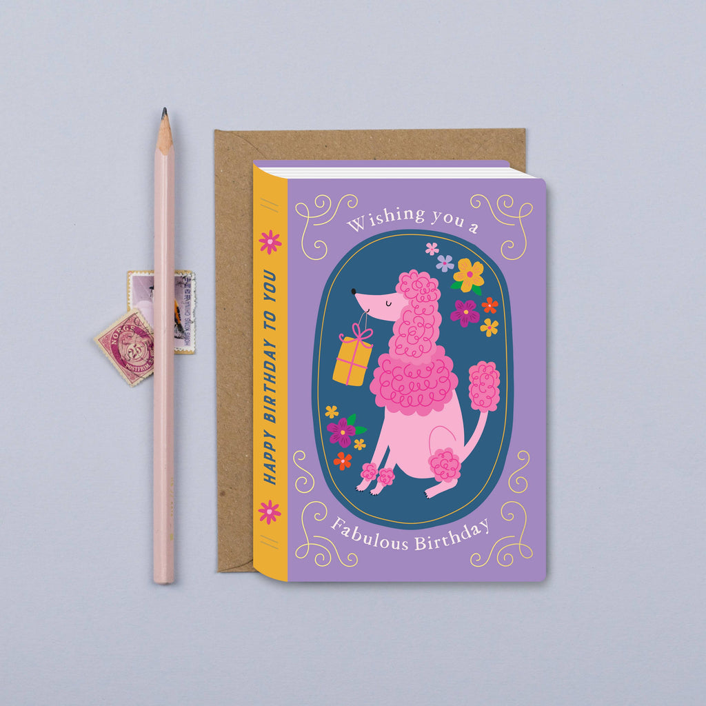 Mifkins - Fairytale Poodle Birthday Card