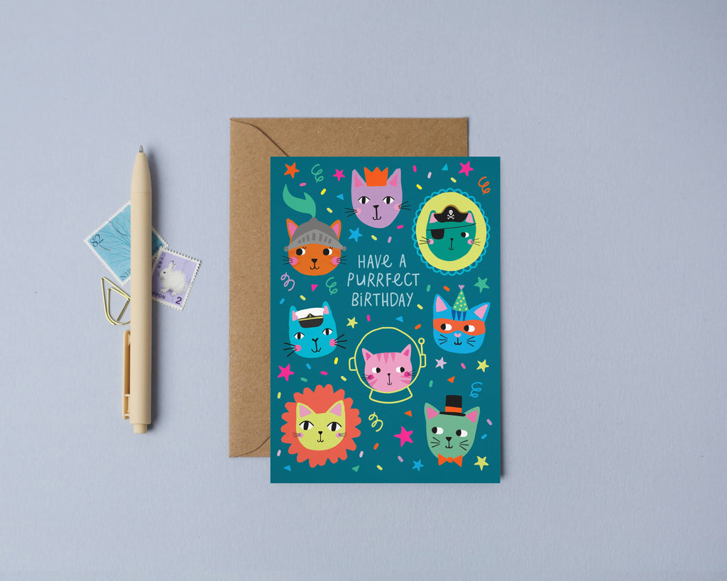 Mifkins - Party Cats | Birthday Card | Kid's Birthday Card