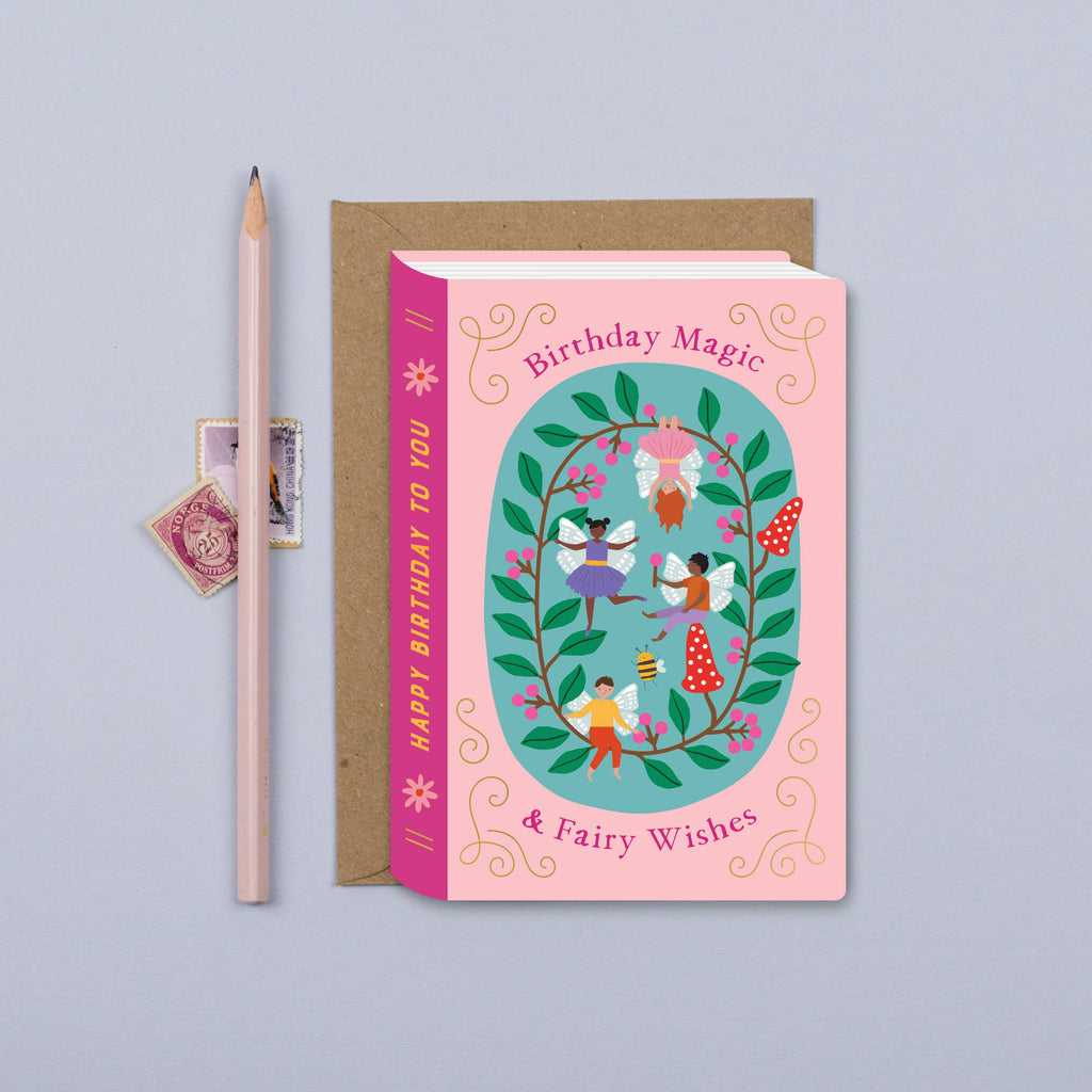Mifkins - Fairy Wishes Book Birthday Card