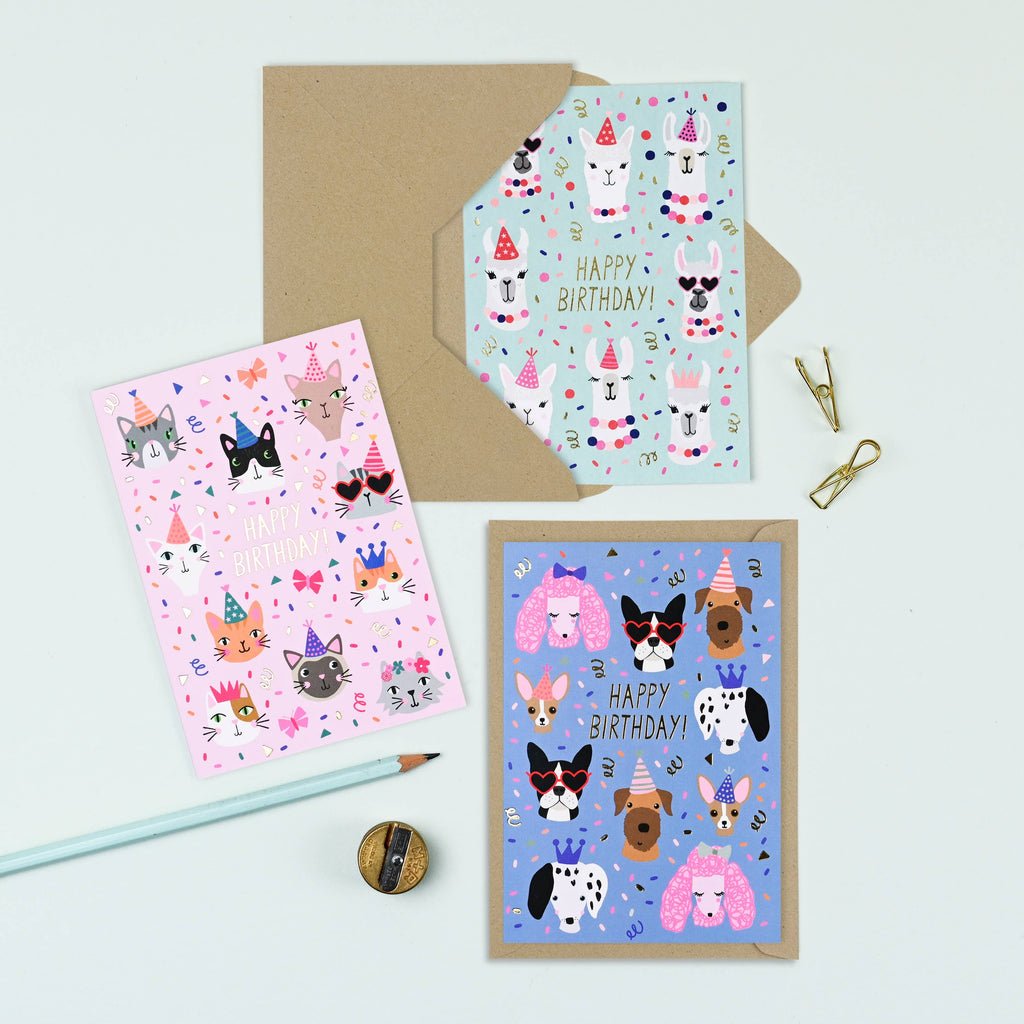 Mifkins - Party Llamas Children's Birthday Card | Kid's Birthday Card