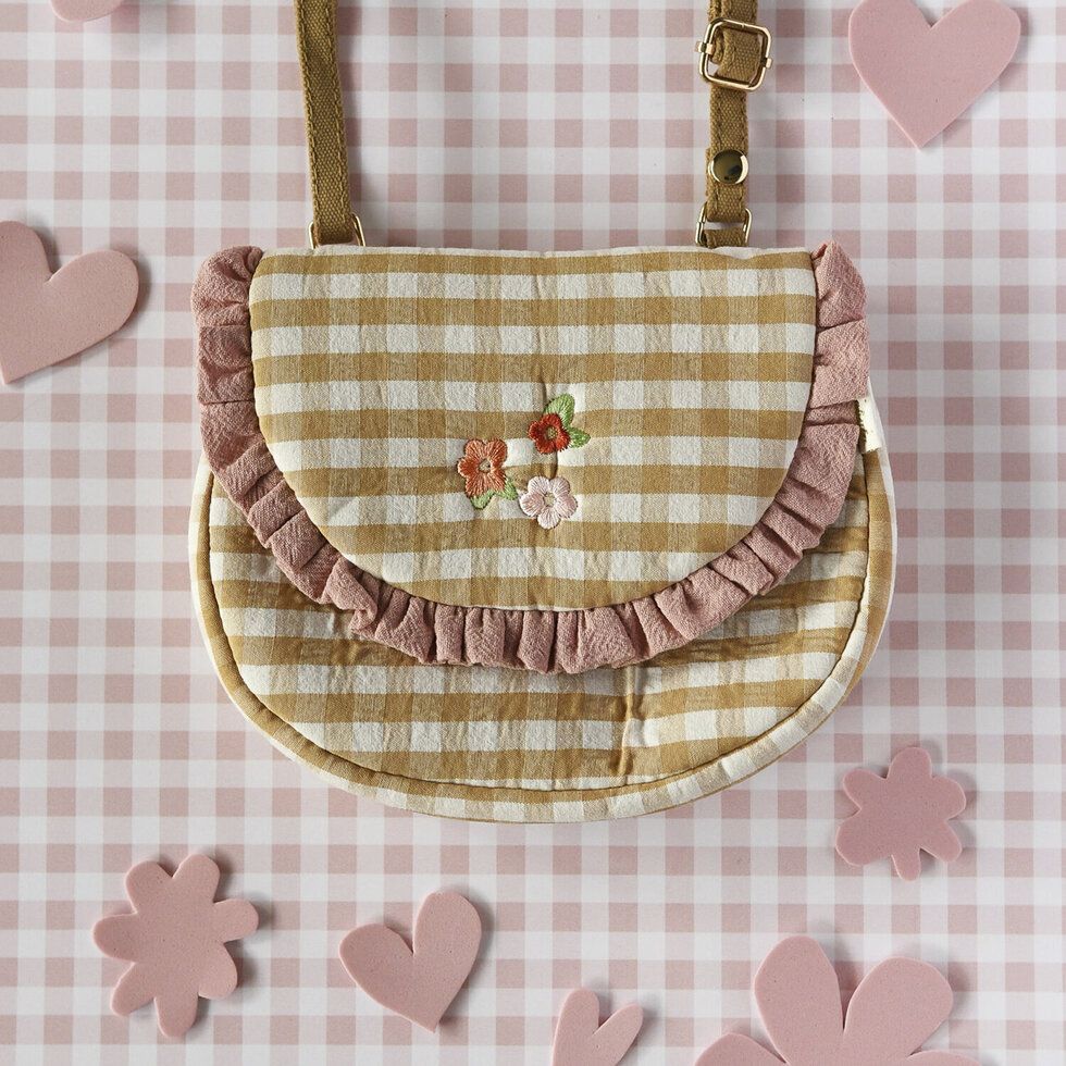 Rockahula Gingham Embroidered Ruffle Bag