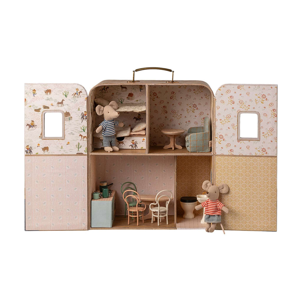 Maileg SuitCasa, Little Sister and Brother Mouse AW25