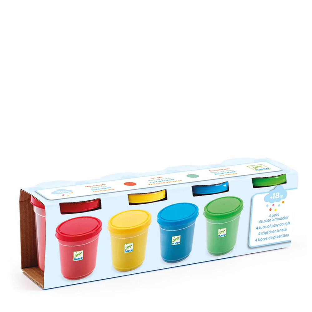 Djeco- 4 Pots Of Play Dough