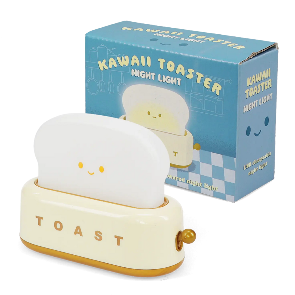 REX USB rechargeable dimmable night light- Kawaii toaster
