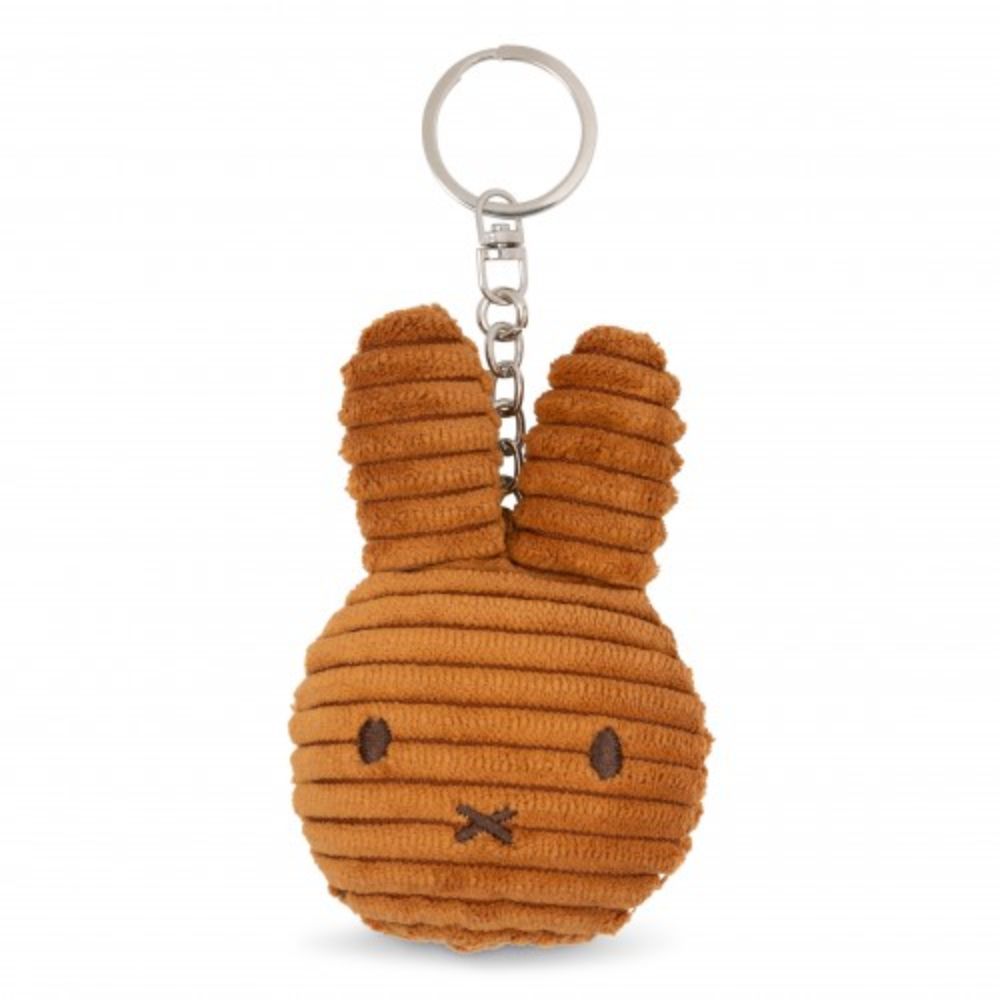 Miffy Flat Keychain ECO Corduroy - Cinnamon