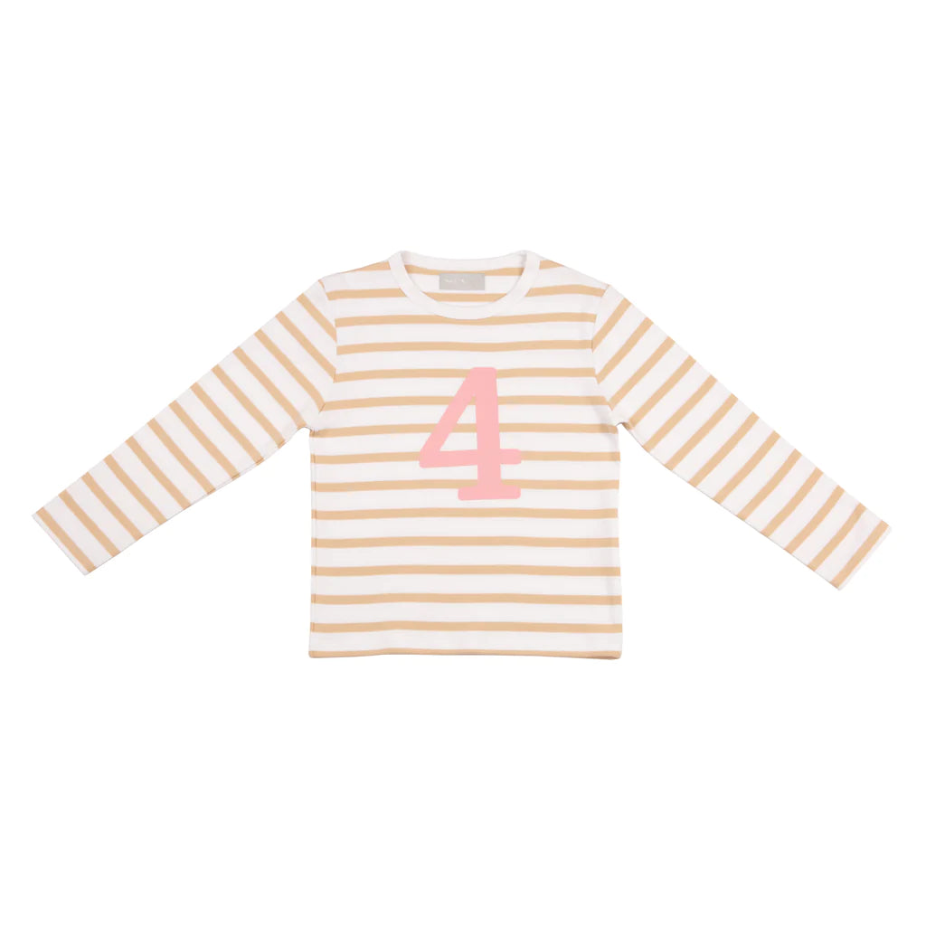 Bob & Blossom Breton Striped Number 4 T Shirt