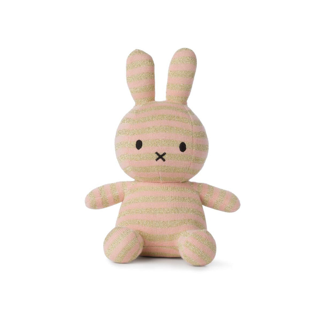 Miffy Sitting Organic Stripe Pink & Gold