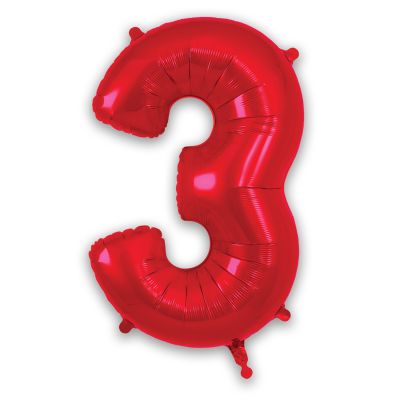 Large Balloon Numbers - Red Foil 34"