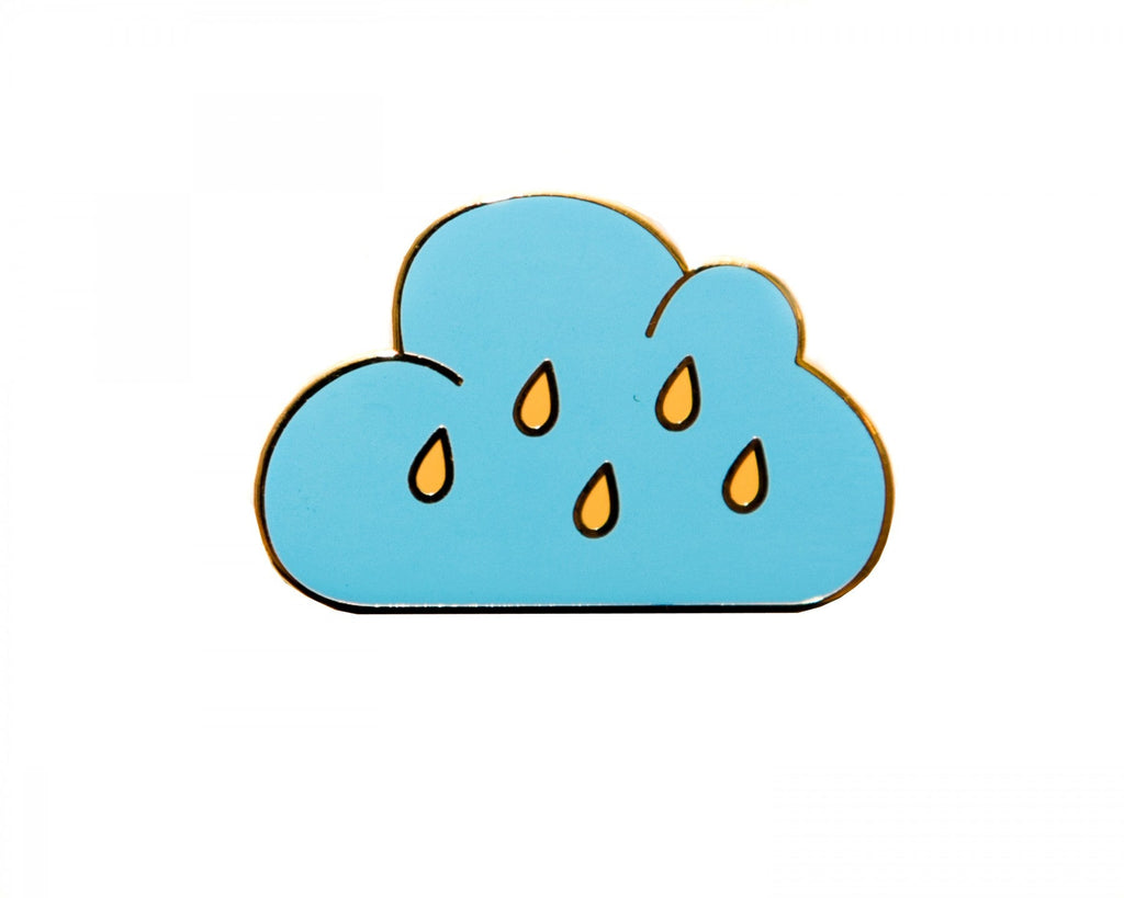 Acorn & Will Rainy Day Cloud Enamel Pin Badge - Radish Loves