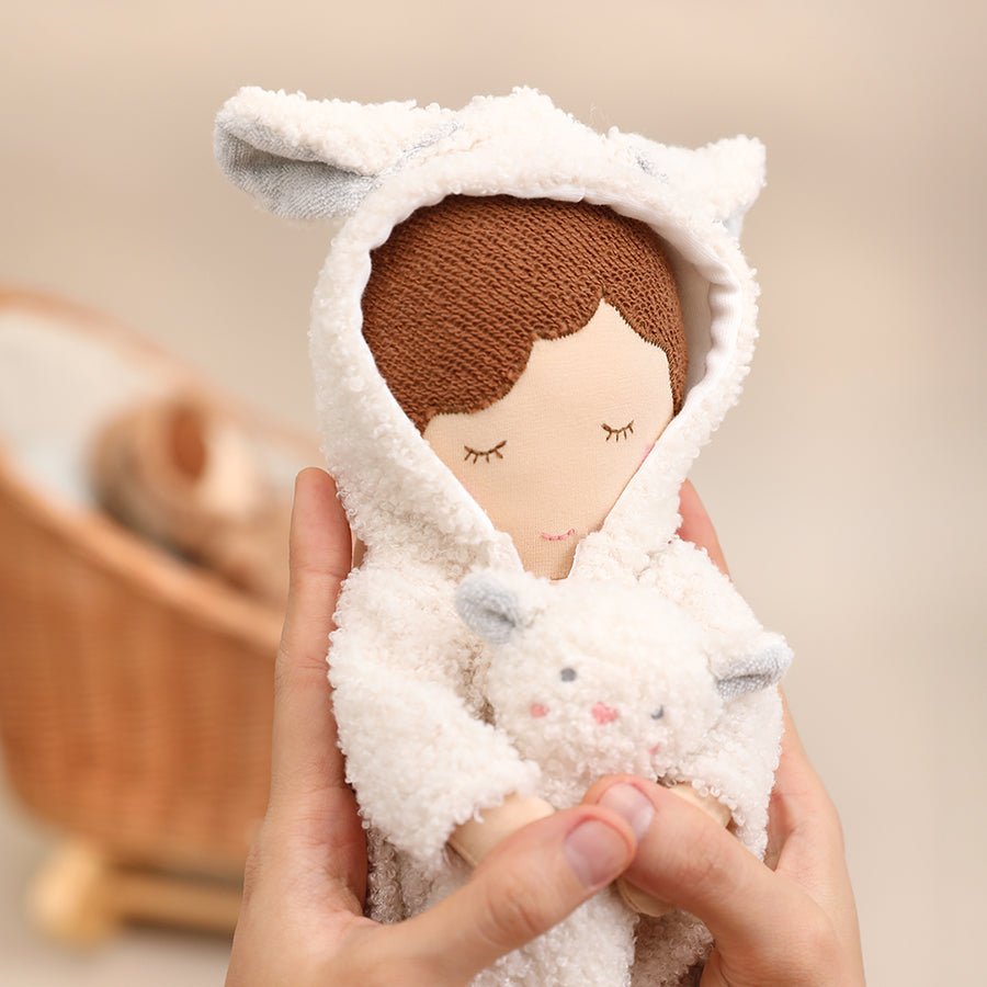 Albetta Baby Lamb Sleepyhead Cuddle Doll - Radish Loves