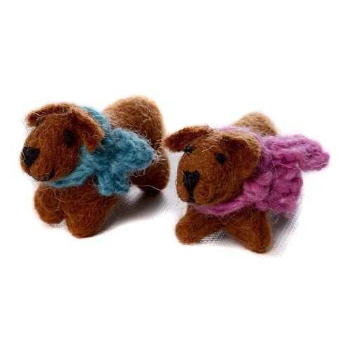 Amica Felt Mini Chocolate Labrador Toy - Radish Loves
