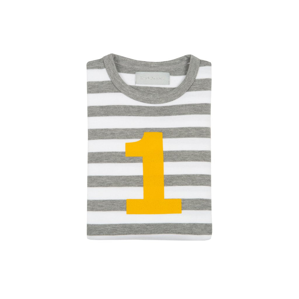 Bob & Blossom Breton Striped Number 1 T Shirt - Radish Loves