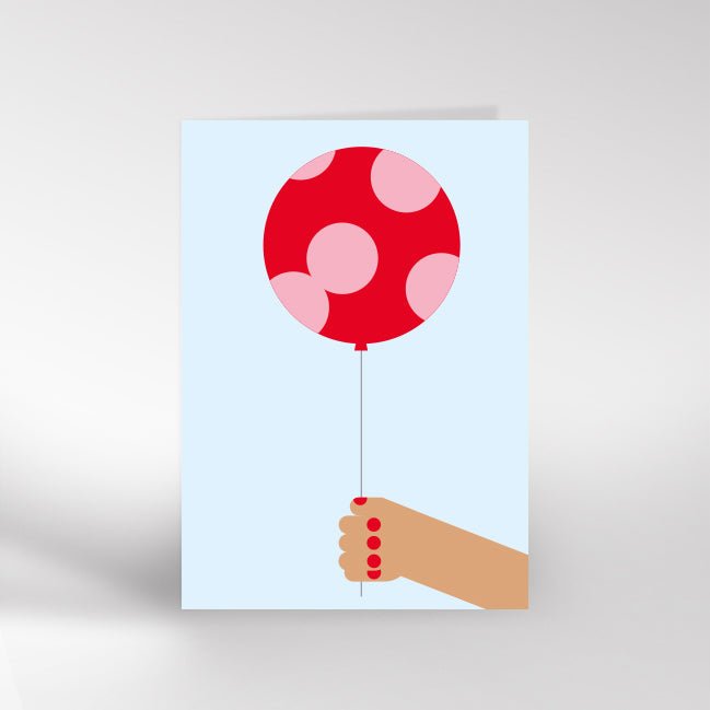 Dicky Bird Card Hand & Balloon - Radish Loves