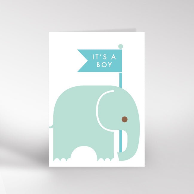 Dicky Bird Cards Boy Elephant - Radish Loves