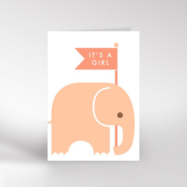 Dicky Bird Cards Girl Elephant - Radish Loves