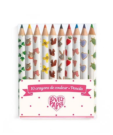 Djeco 10 Mini Colouring Pencils Aiko - Radish Loves