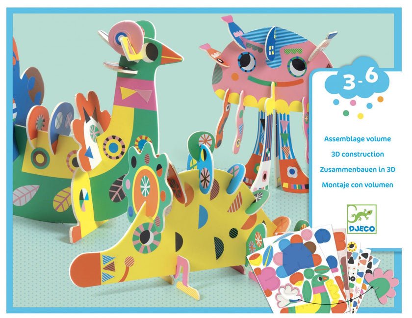Djeco - Assembly 3D Animals - Radish Loves