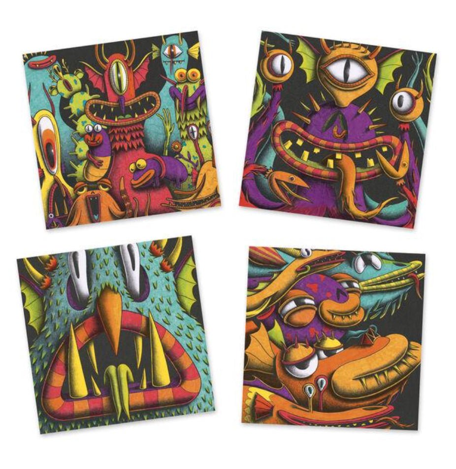 Djeco Felt Tip Brush Pens Set - Funny Freaks - Radish Loves
