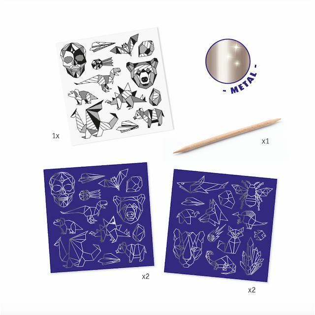 Djeco Iron Scratch Art Stickers - Radish Loves