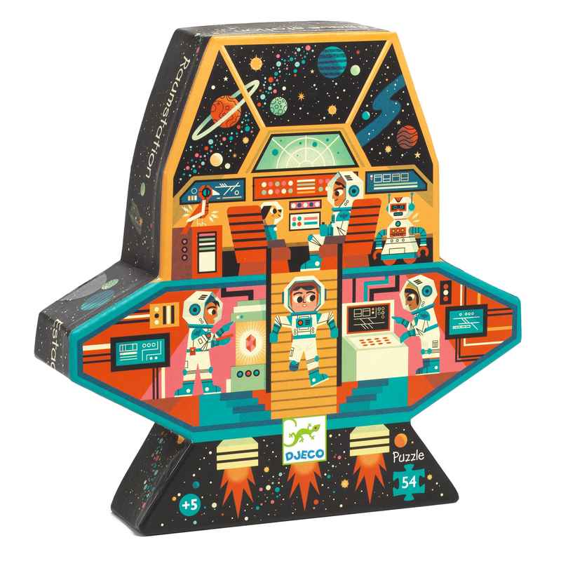 Djeco Space Station Silhouette Puzzle 54pcs - Radish Loves