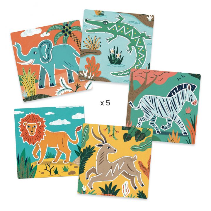 Djeco Stencils Wild Animals - Radish Loves