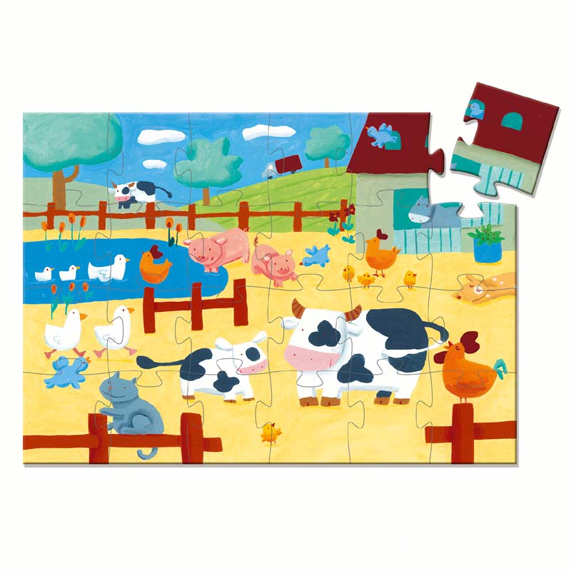 Djeco The Cows On The Farm Silhouette Puzzle 24pcs - Radish Loves