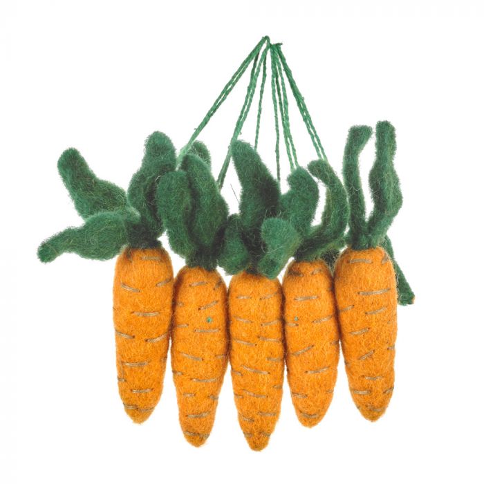 Felt So Good Hanging Carrots (Set of 5) - Radish Loves