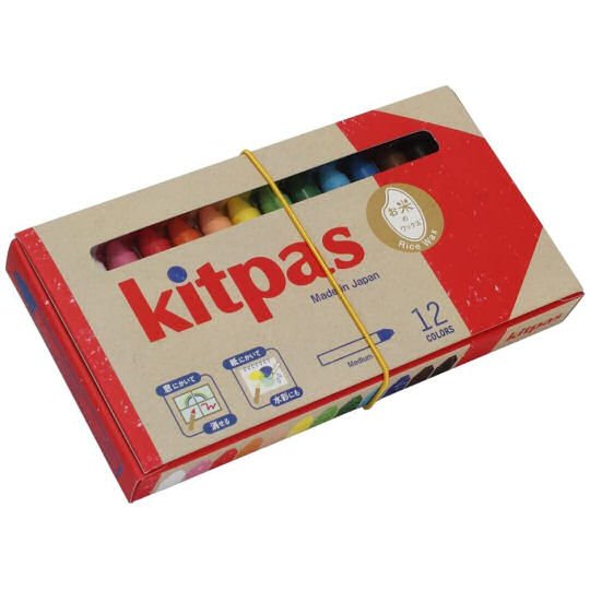Kitpas Rice Wax Crayon Medium - 12 Colours - Radish Loves