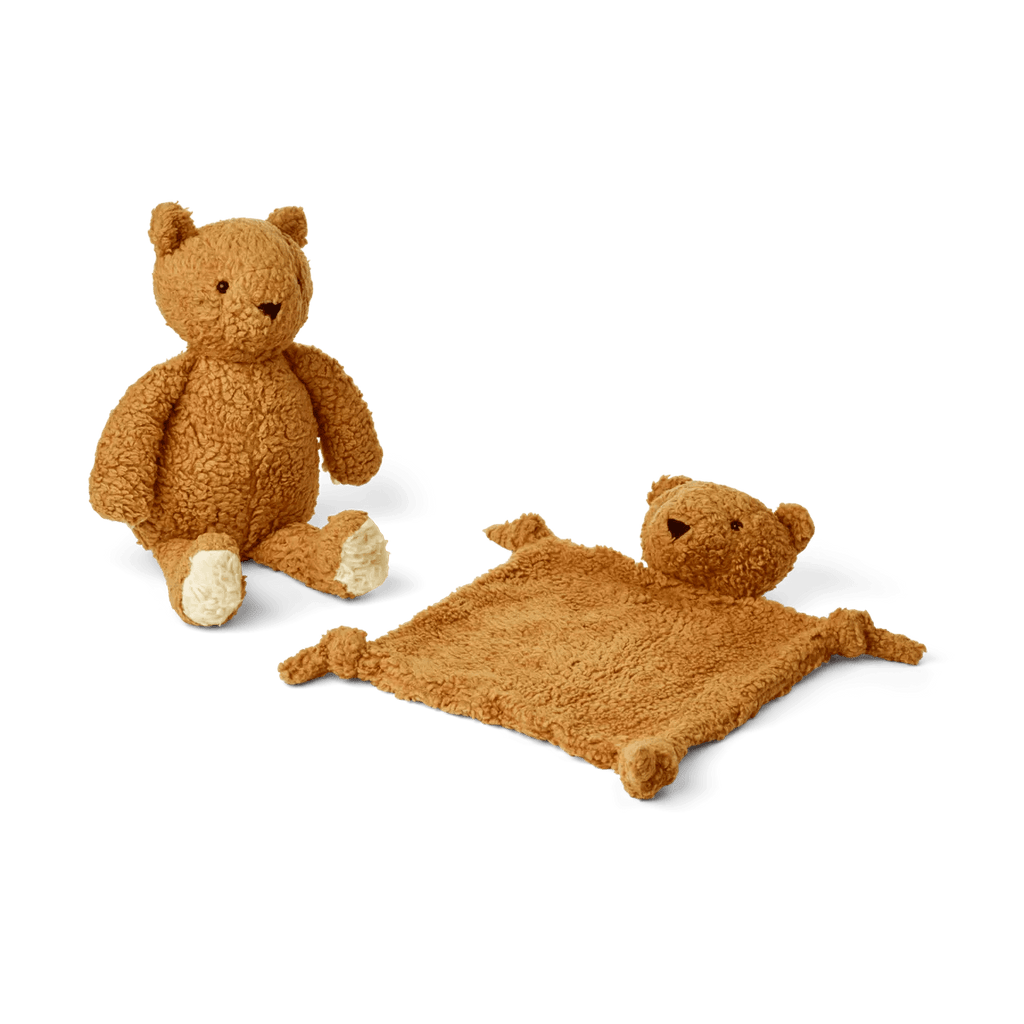 Liewood Ted Baby Gift Set - Mr Bear / Golden Caramel - Radish Loves