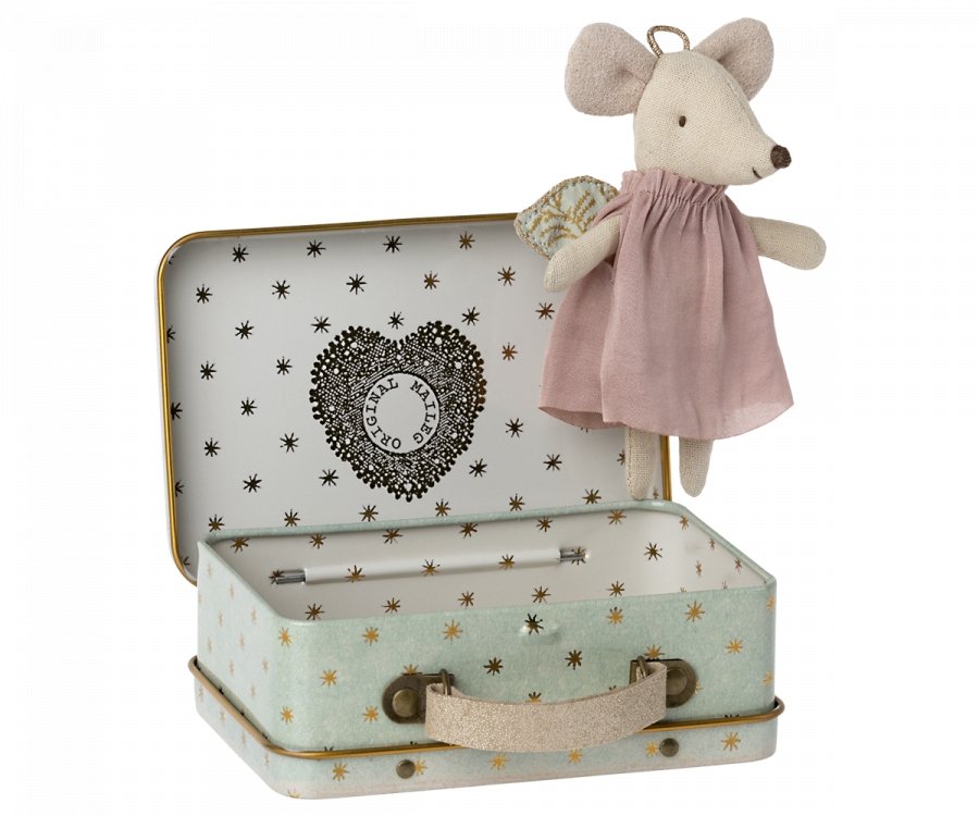 Maileg Angel Mouse In Suitcase - Radish Loves