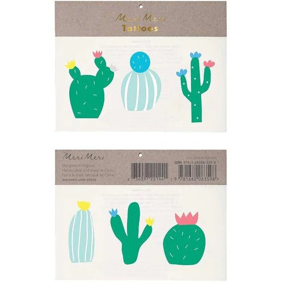 Meri Meri Cactus Tattoos - Radish Loves