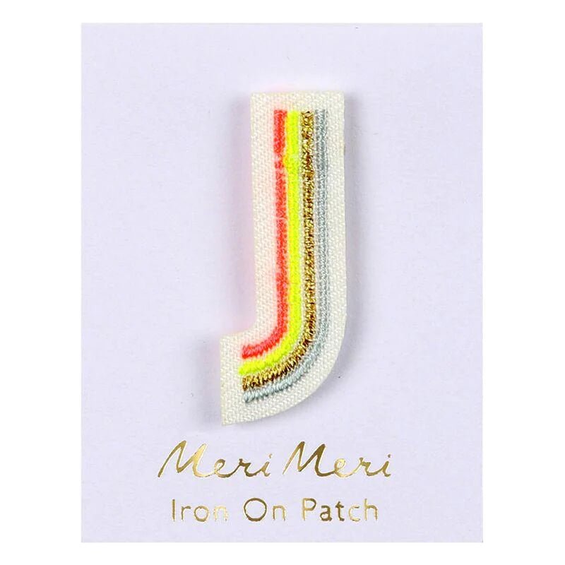 Meri Meri Iron On Alphabet Patches - Radish Loves