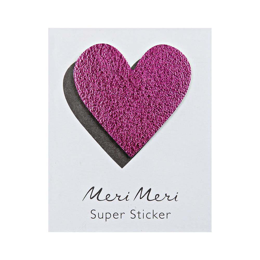 Meri Meri Leather Sticker Heart - Radish Loves