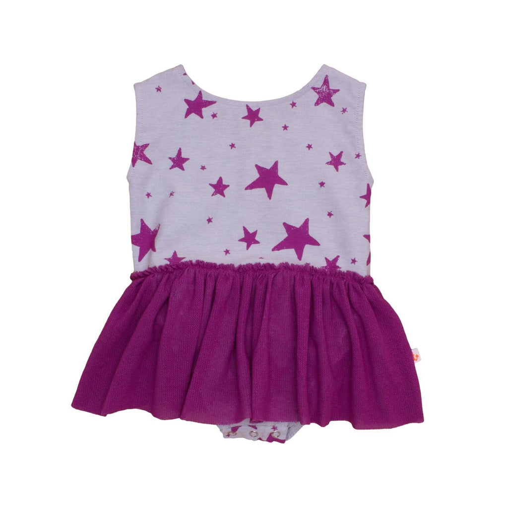 Noe & Zoe Purple Stars Baby Dress - Radish Loves