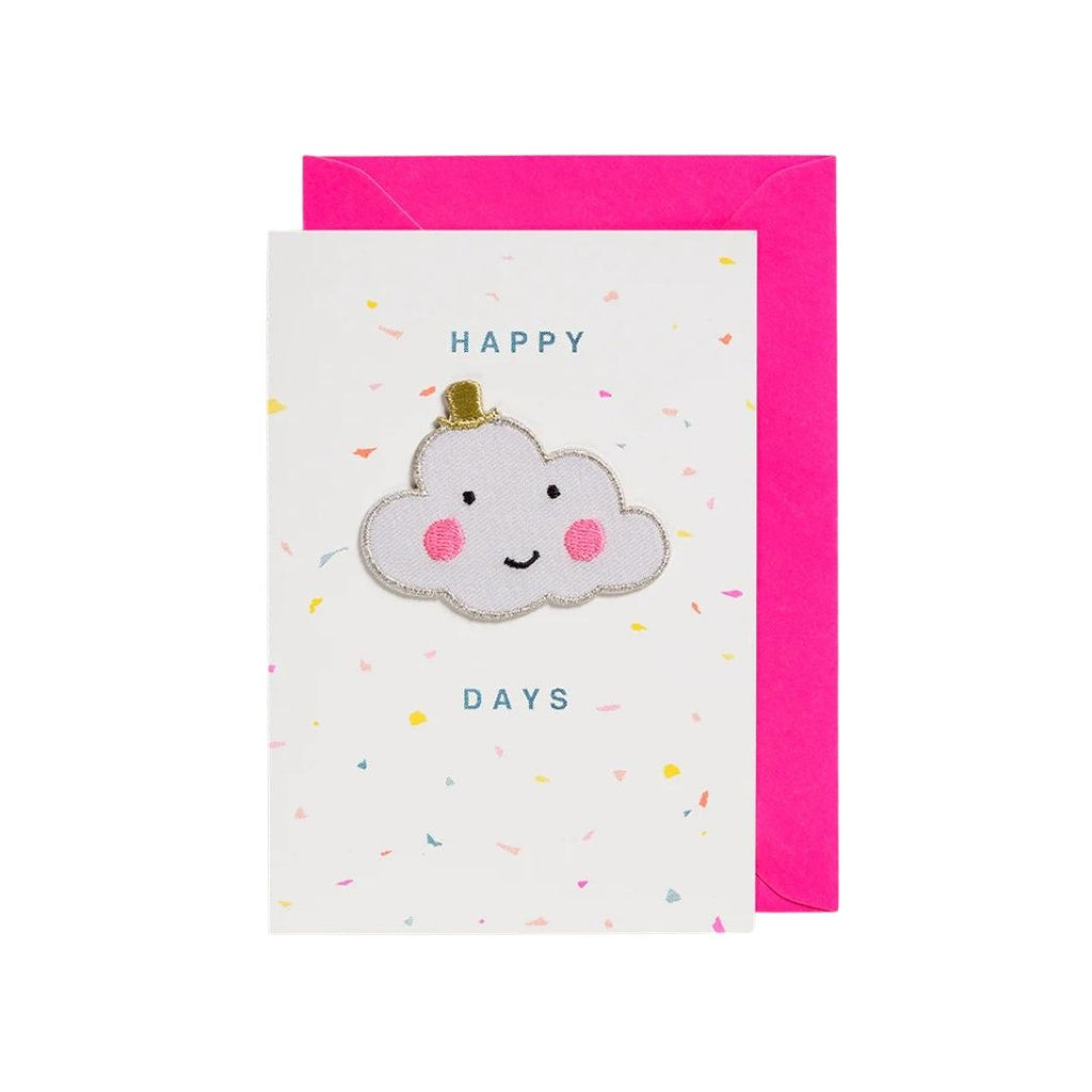 Petra Boase Iron On Patch Card Happy Days Cloud - Radish Loves