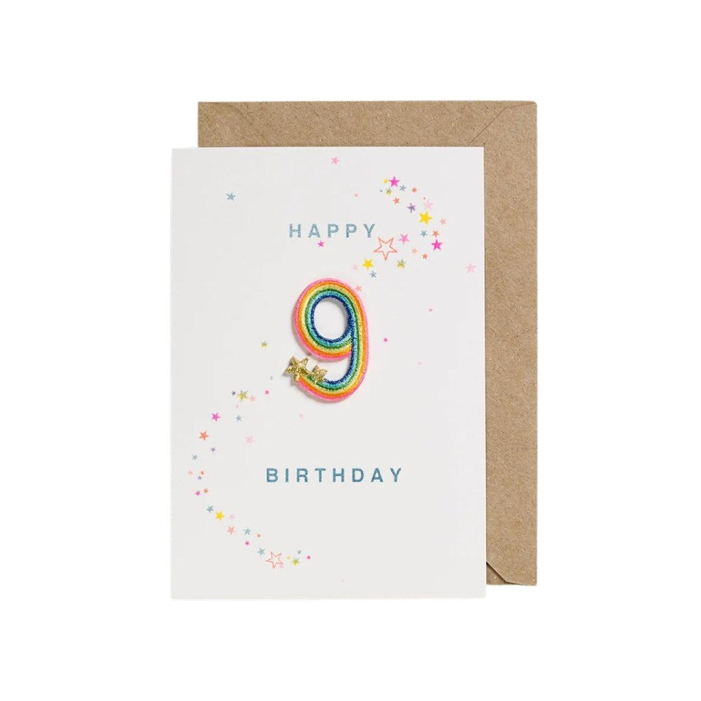 Petra Boase Rainbow Age Patch Card Age 9 - Radish Loves