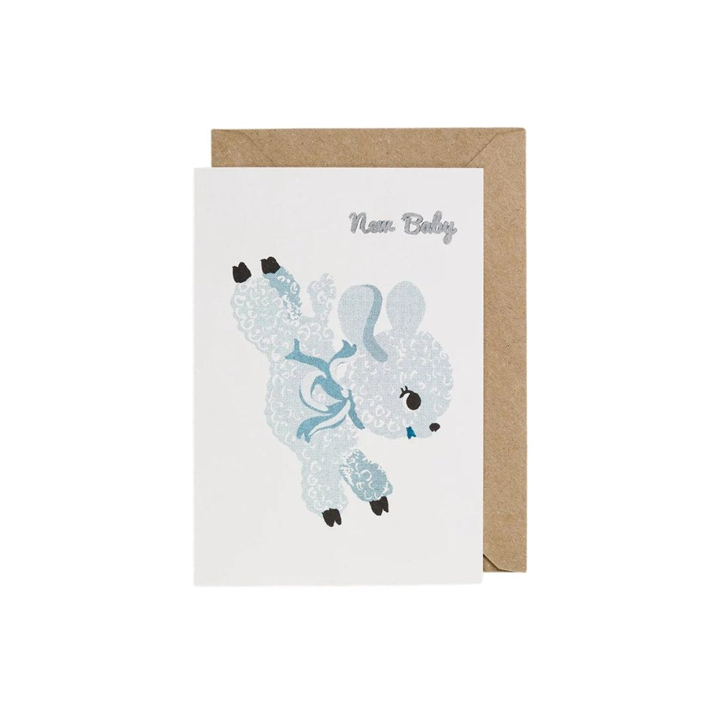 Petra Boase Riso Cards New Baby Teal Lamb - Radish Loves