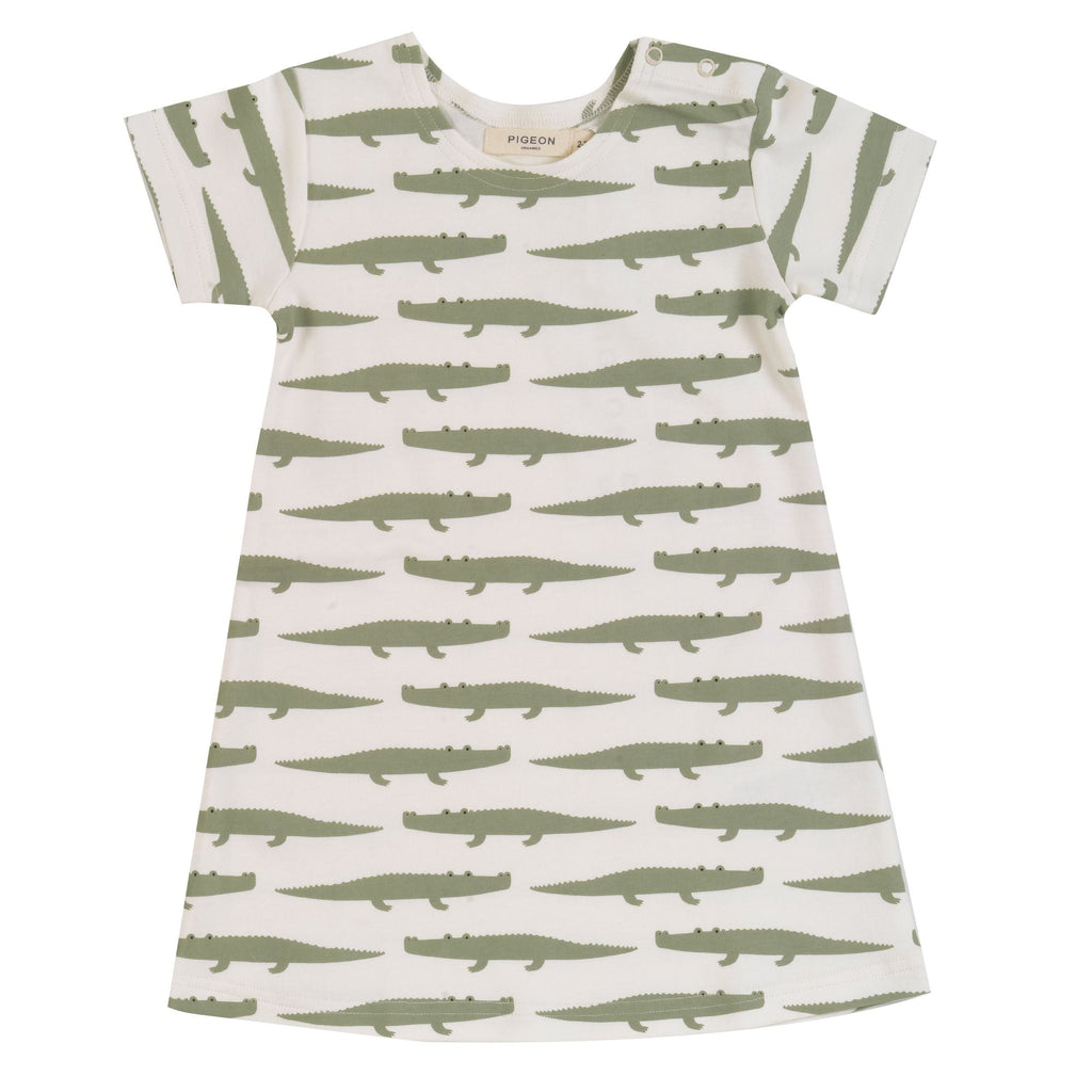 Pigeon Organics Jersey Dress Crocs - Tea Green - Radish Loves