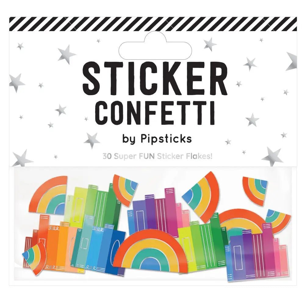 Pipsticks Bookend Of The Rainbow Sticker Confetti - Radish Loves