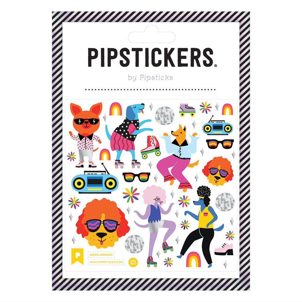 Pipsticks Disco Doggies Stickers - Radish Loves