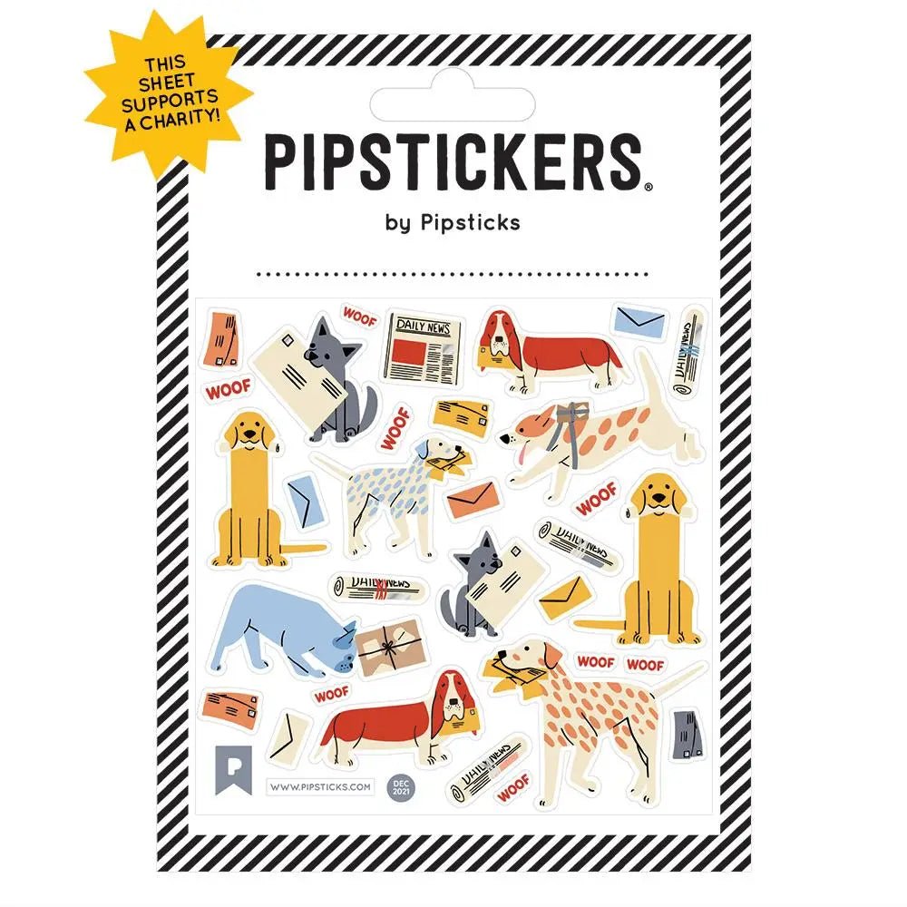 Pipsticks Fetching Fidos Stickers - Radish Loves