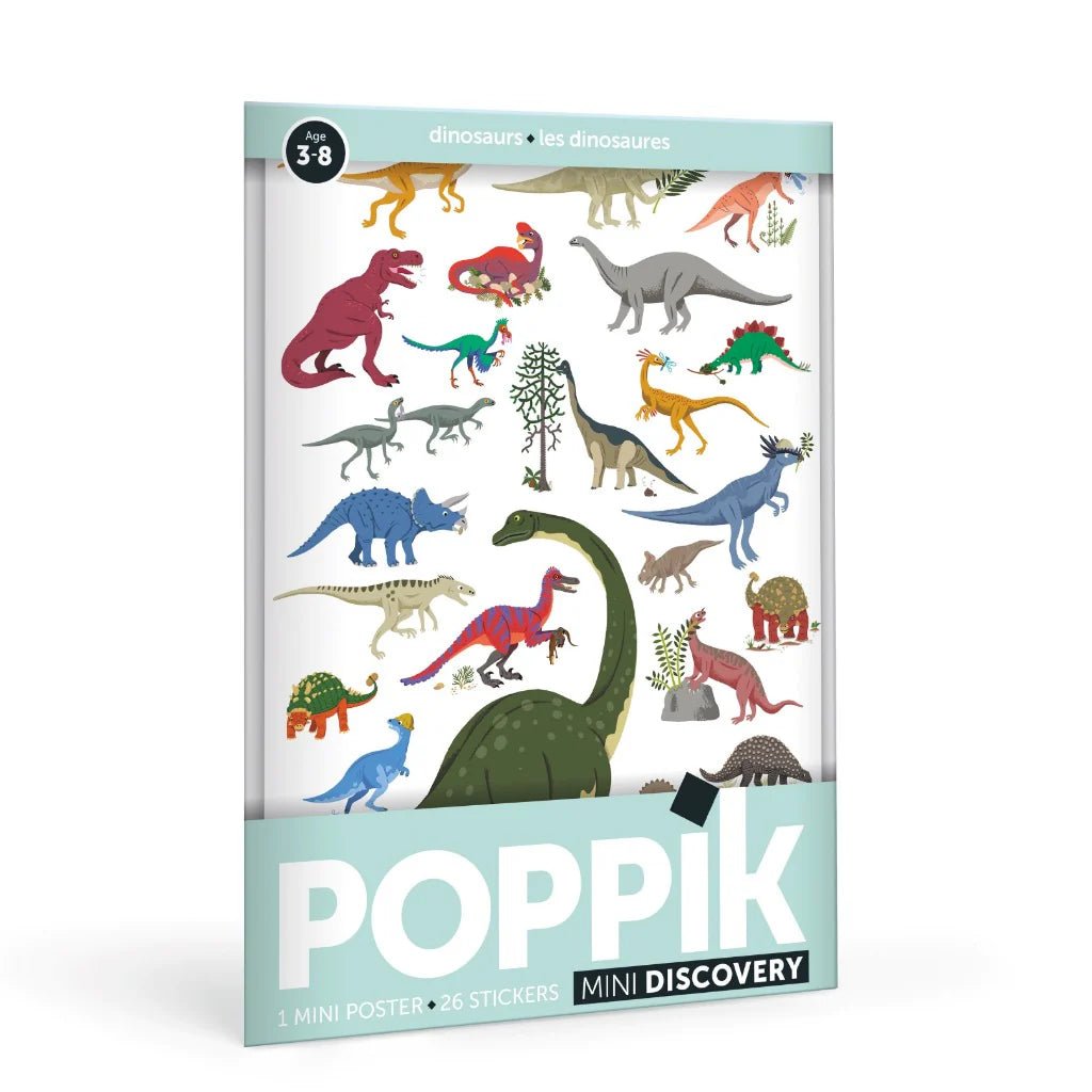 Poppik Mini Discovery Poster - Dinosaurs - Radish Loves