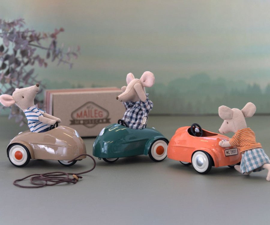 PRE ORDER Maileg Mouse Car - Coral - Radish Loves