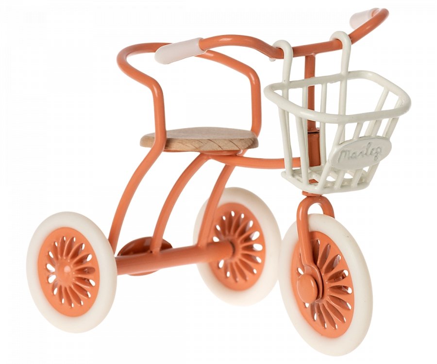 PRE ORDER Maileg Tricycle Basket - Mouse - Radish Loves